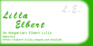 lilla elbert business card